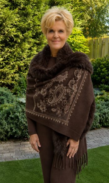 Omslagdoek Venice bruin