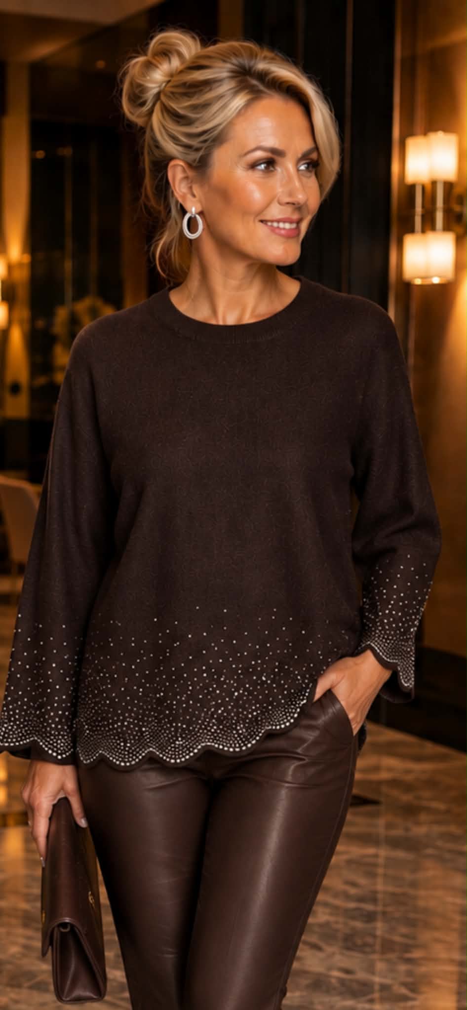 Trui Glamour bruin