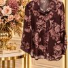 Blouse Liz donker bruin - Afbeelding 2